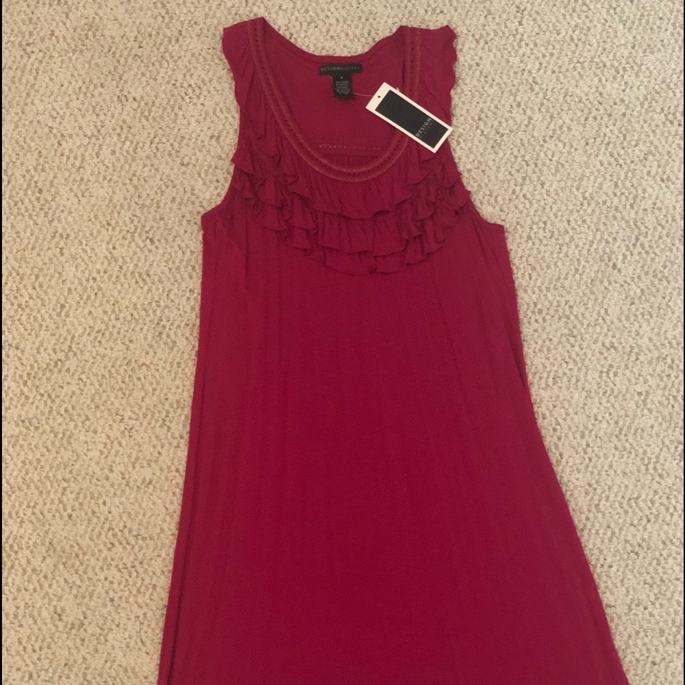 Design History pink ruffle jersey dress